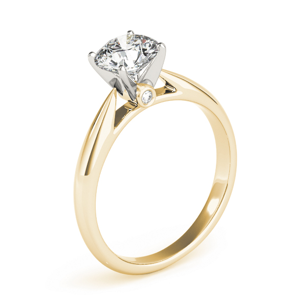The Cassandra Solitaire Engagement Ring, angled view