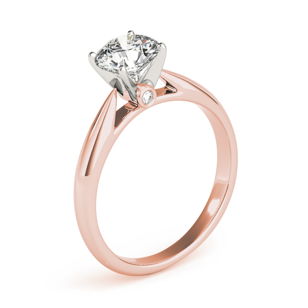 The Cassandra Solitaire Engagement Ring, angled view