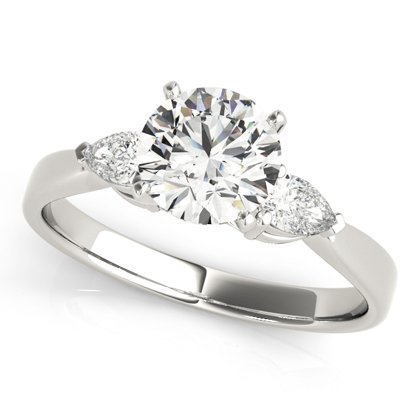3-Stone Pear Shaped Engagement Ring