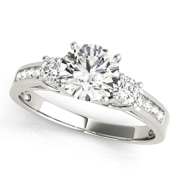 3-Stone Channel Set Engagement Ring