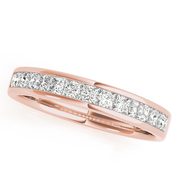 Channel Set Princess Cut Wedding Band