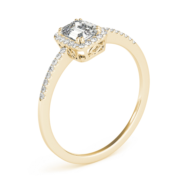The Ximena Halo Engagement Ring, angled view
