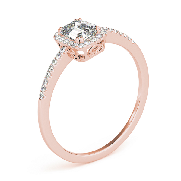 The Ximena Halo Engagement Ring, angled view