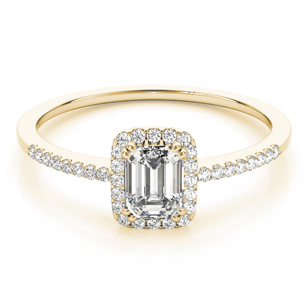 The Ximena Halo Engagement Ring, set view