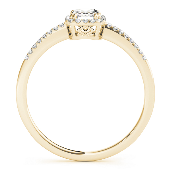 The Ximena Halo Engagement Ring, side view