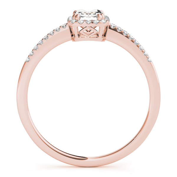 The Ximena Halo Engagement Ring, side view