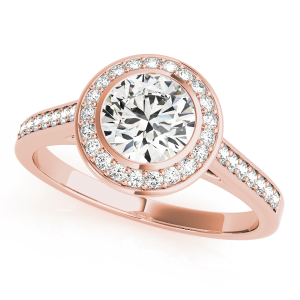 The Maeve Halo Engagement Ring II, front view