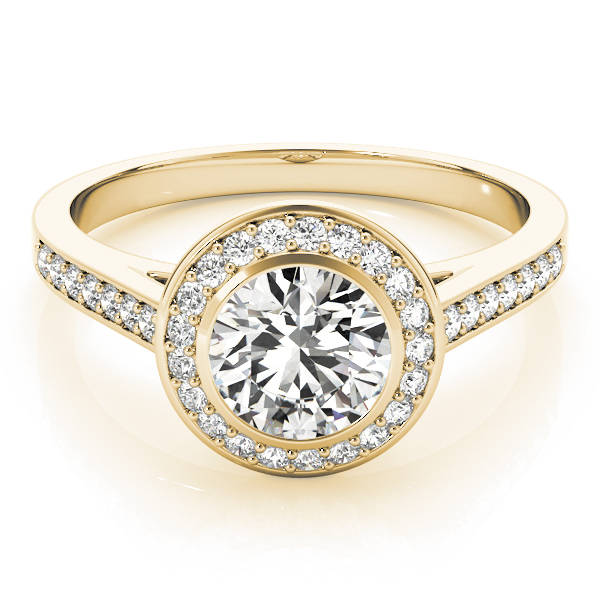 The Maeve Halo Engagement Ring II, set view