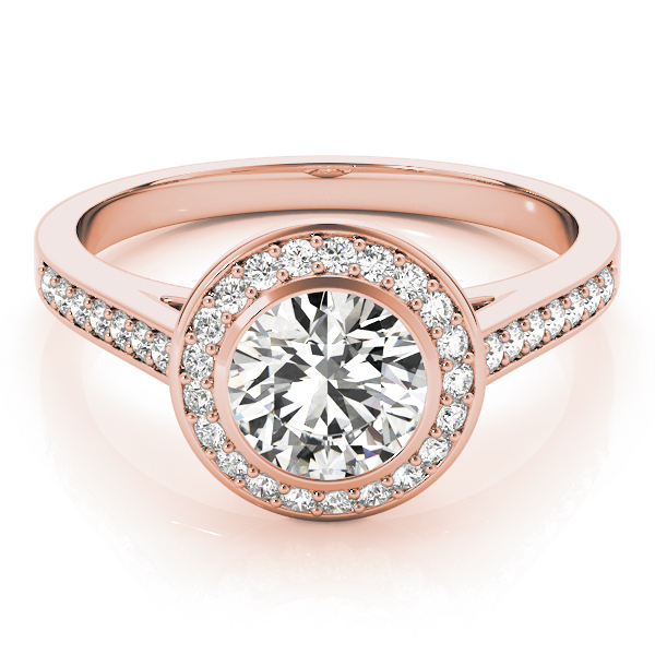 The Maeve Halo Engagement Ring II, set view