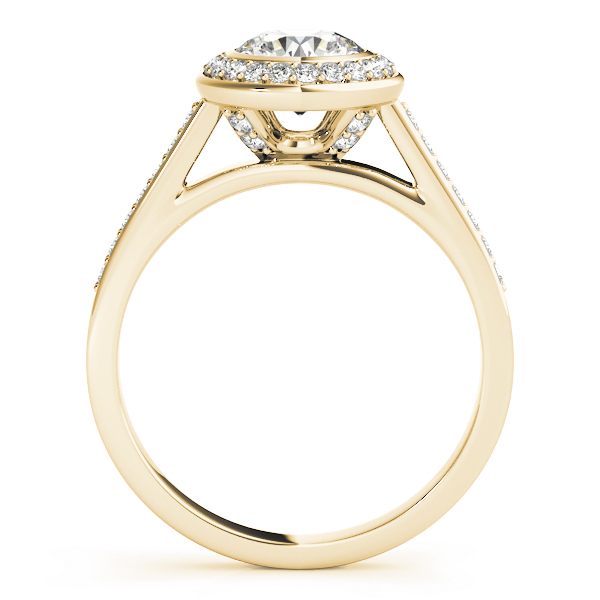 The Maeve Halo Engagement Ring II, side view