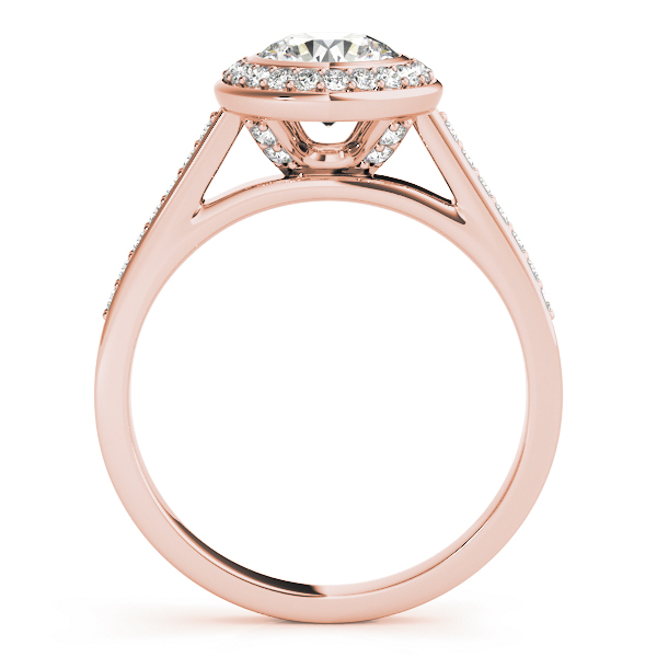 The Maeve Halo Engagement Ring II, side view