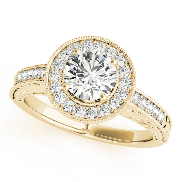 The Sophie Halo Engagement Ring, front view