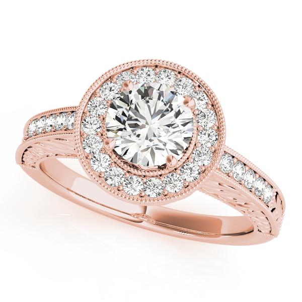 The Sophie Halo Engagement Ring, front view