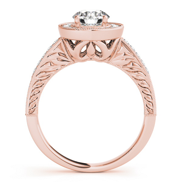 The Sophie Halo Engagement Ring, side view