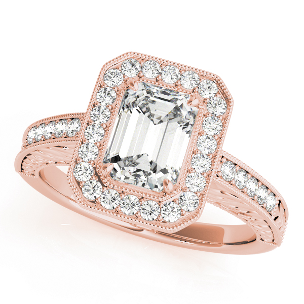 The Rosemary Halo Engagement Ring, front view