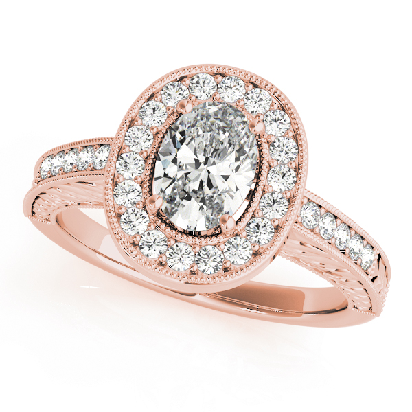 Oval Shaped Milgrain Filigree Engagement Rings