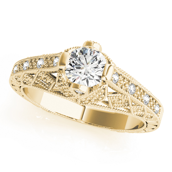 Antique Style Milgrain Engagement Rings