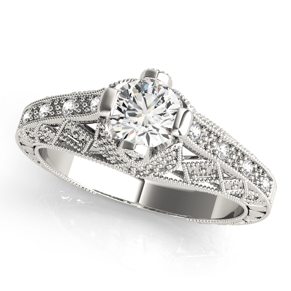 Antique Style Milgrain Engagement Rings