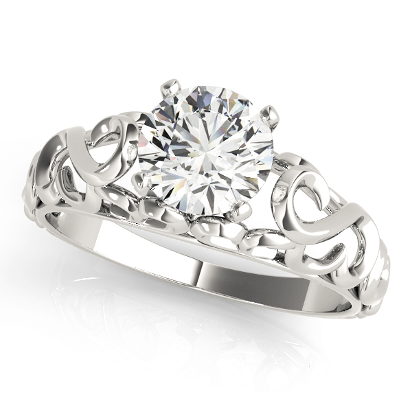 Filigree Solitaire Engagement Ring
