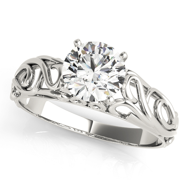 Solitaire Filigree Engagement Ring