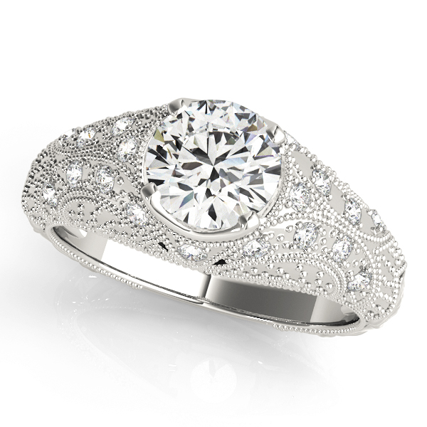 Antique Style Milgrain Engagement Rings