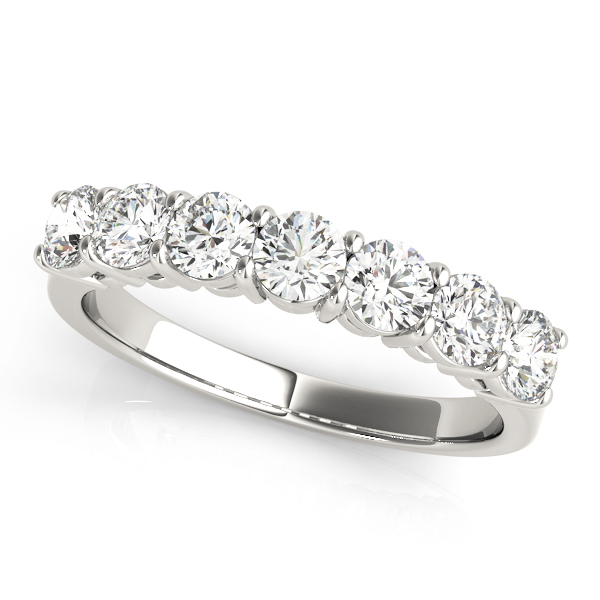 7-Stone Shared Prong Wedding Band