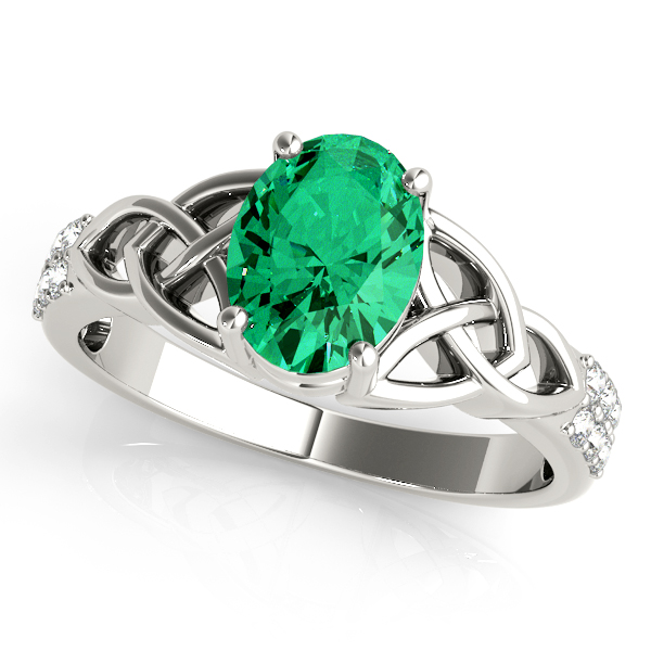 Multirow Pavé Oval Cut Engagement Ring