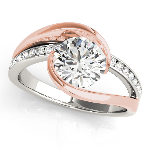 The Claudia Bypass Engagement Ring, front view