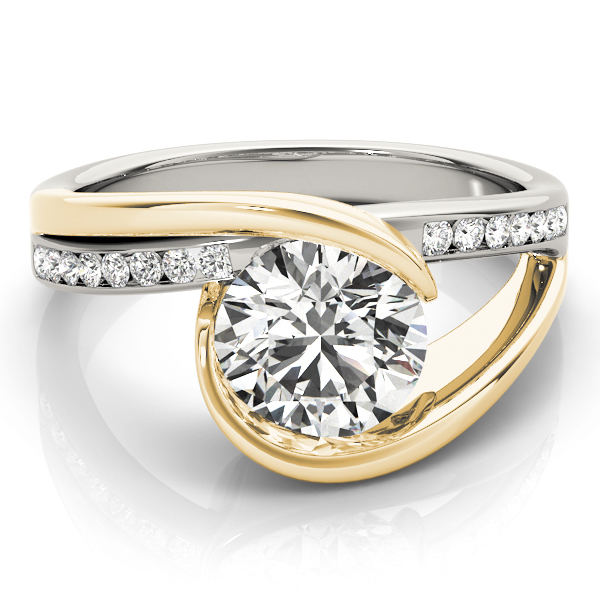 The Claudia Bypass Engagement Ring, set view