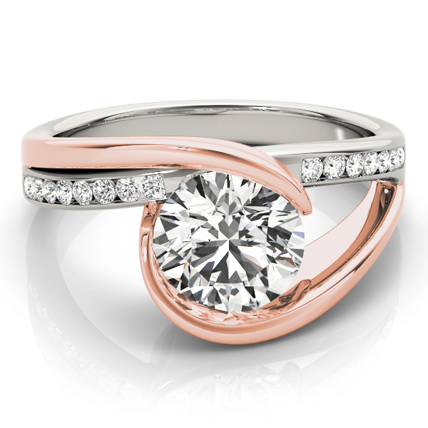 The Claudia Bypass Engagement Ring, set view
