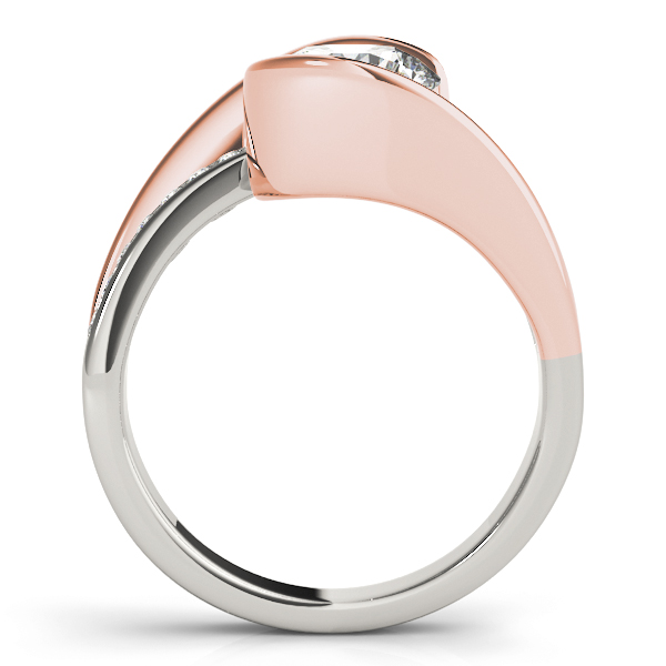 The Claudia Bypass Engagement Ring, side view