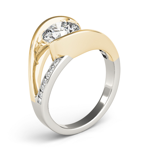 The Claudia Bypass Engagement Ring, upright view