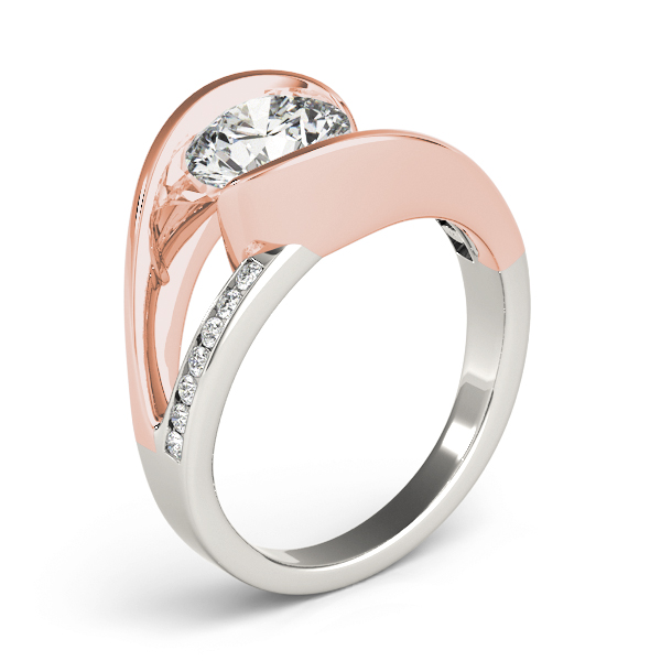 The Claudia Bypass Engagement Ring, upright view