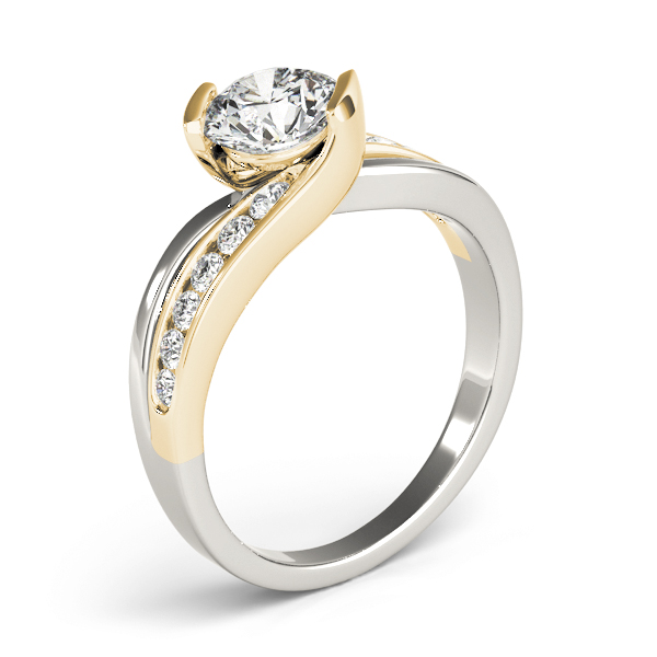 The Gwendolyn Channel-Set Engagement Ring, upright view