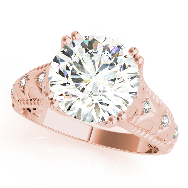 Double Prong Braided Shank Engagement Rings