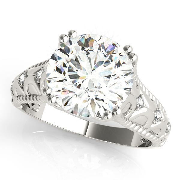 Double Prong Braided Shank Engagement Rings