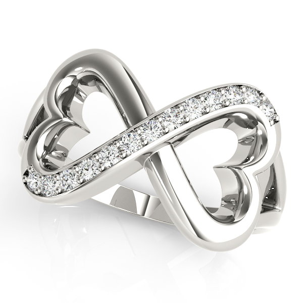 Infinity Twisted Heart Shape Wedding Ring