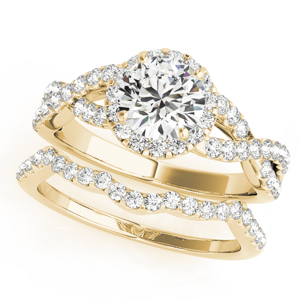 The Yvonne Halo Engagement Ring, set view