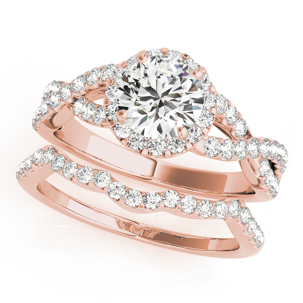The Yvonne Halo Engagement Ring, set view