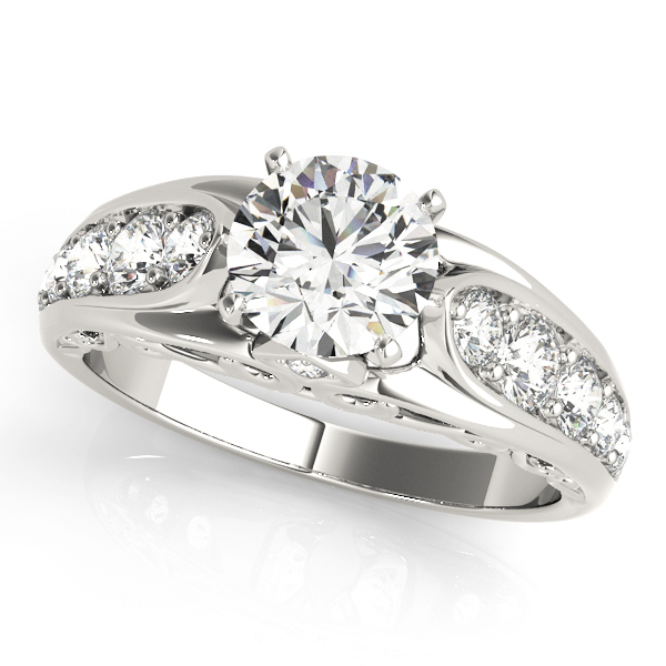 Single Row Engagement Ring