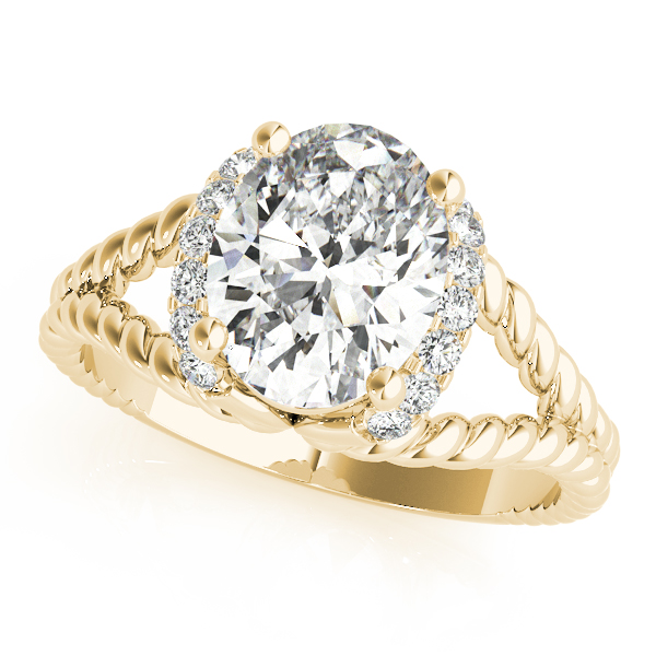 The Seraphina Halo Engagement Ring, front view