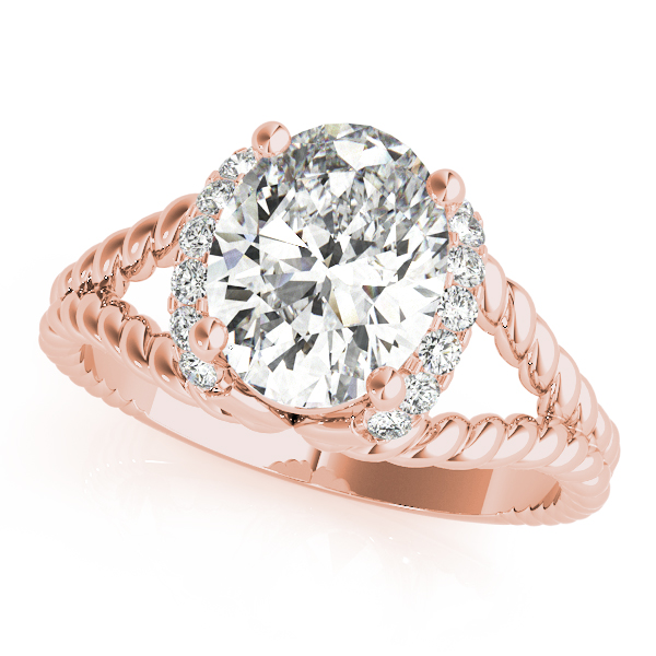 The Seraphina Halo Engagement Ring, front view