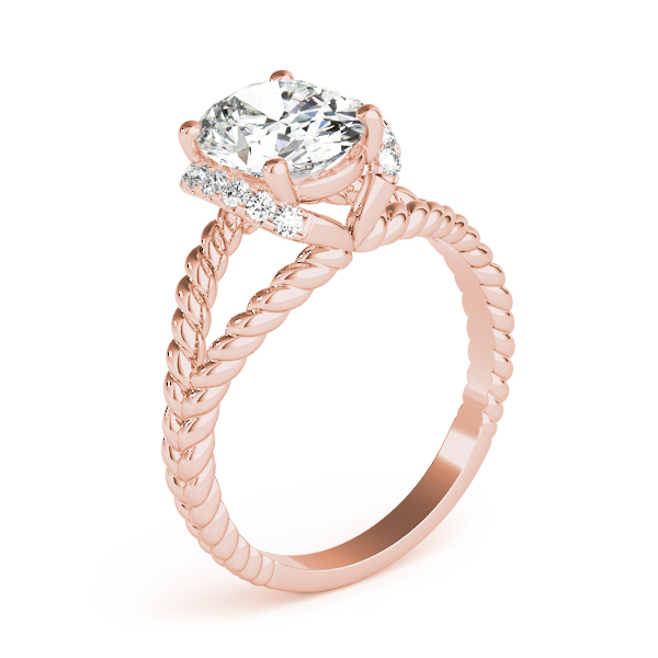 The Seraphina Halo Engagement Ring, angled view