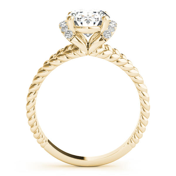 The Seraphina Halo Engagement Ring, side view