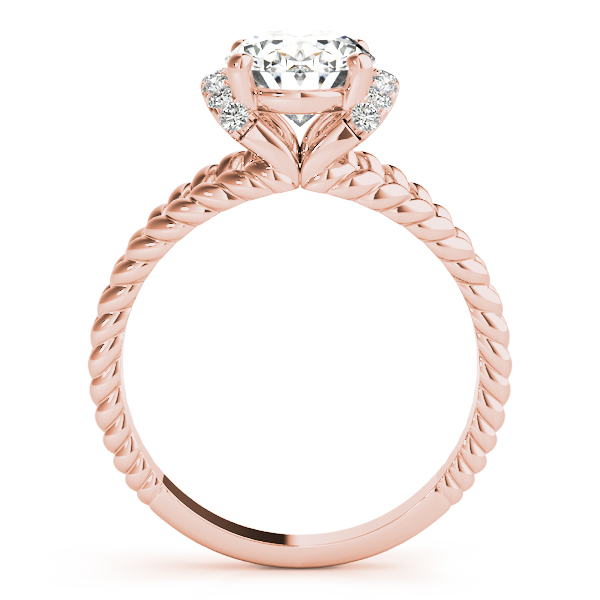 The Seraphina Halo Engagement Ring, side view