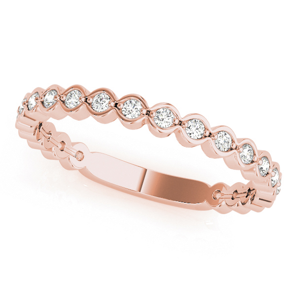 Scalloped Stackable Bezel Set Fashion Band