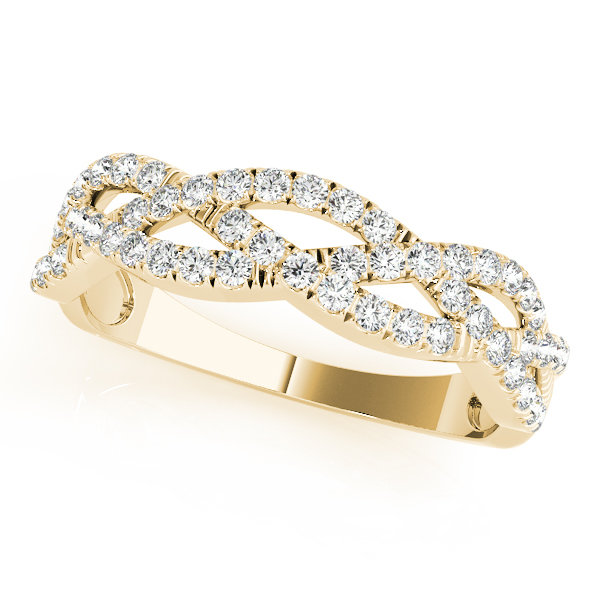 Multirow Twisted Shank Engagement Rings