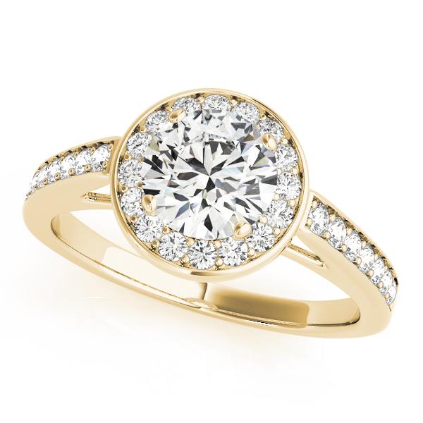 The Daphne Halo Engagement Ring II, front view