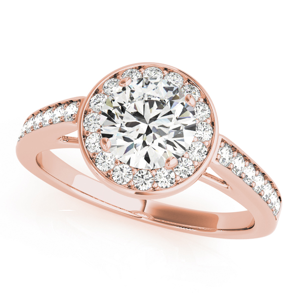 Prong In Channel Halo Engagement Rings