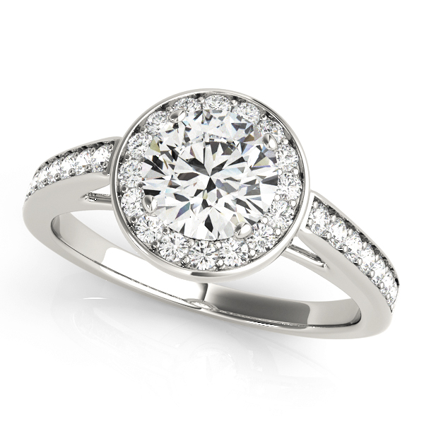 Prong In Channel Halo Engagement Rings
